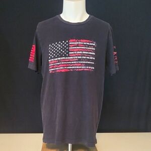 Grunt Style - Men's- Black/ Red Flag T-Shirt - Size L